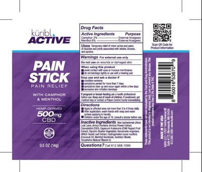 Pain Stick CBD - kuribl Active Pain Stick Label .5 2.75x2.25 Maskell print